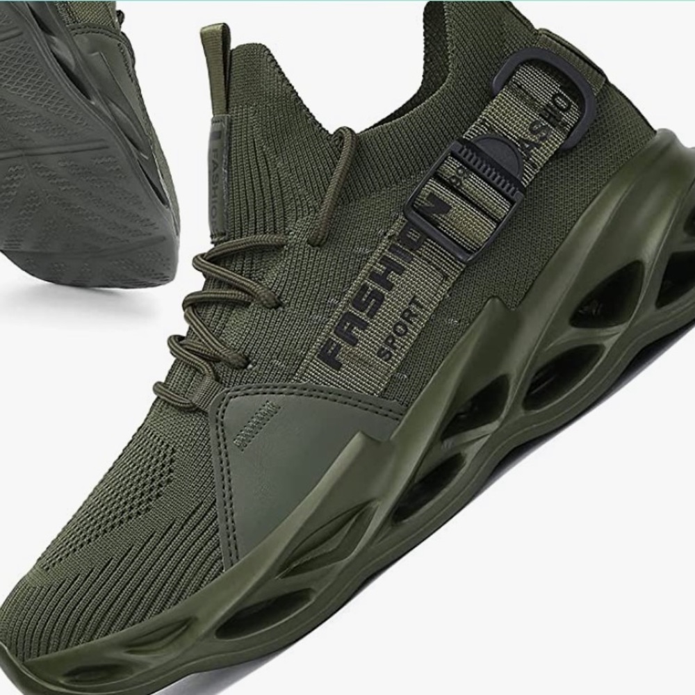 Dark green sneakers
